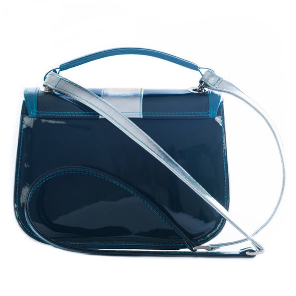 Women's Leather Camera Bag - Lima in Blue by POMPIDOO on Jetset Times SHOP
