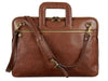 Brown Leather Briefcase - Brave New World for Men and Women by Time Resistance on Jetset Times SHOP