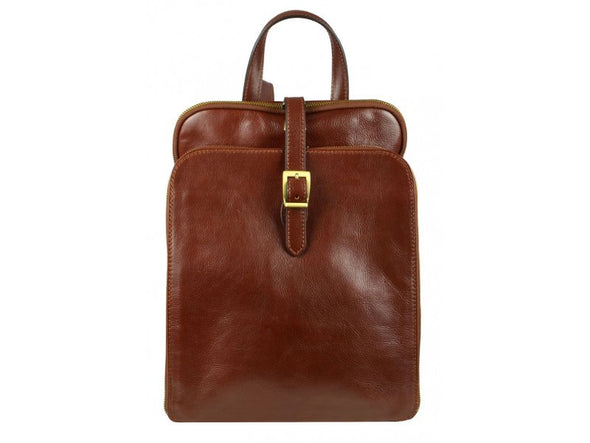 Women's Brown Leather Backpack - Clarissa by Time Resistance on Jetset Times SHOP