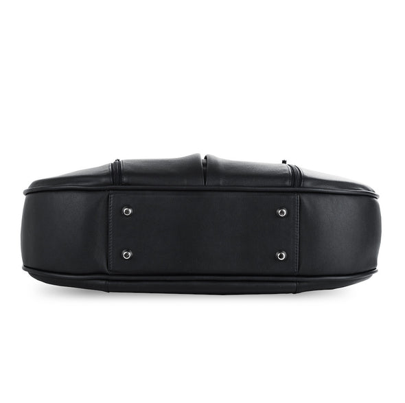 Women's Black Leather Camera Bag - Cologne by POMPIDOO on Jetset Times SHOP