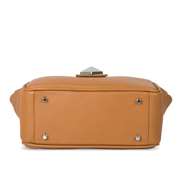 Women's Brown Leather Camera Bag - Kimberly by POMPIDOO on Jetset Times SHOP