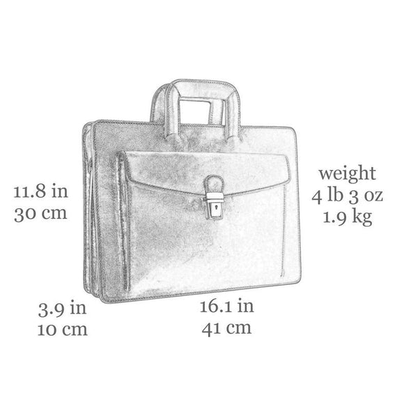 The Tempest - Italian Leather Briefcase