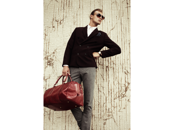 Red Leather Duffel Bag - Wise Children Men and Women by Time Resistance on Jetset Times SHOP