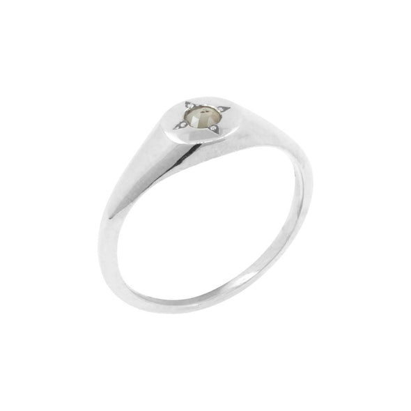 Diamond Signet Ring - Mini