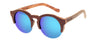 Wood Sunglasses for Men and Women - Wenge with Sky Blue Lenses by BREVNO on Jetset Times SHOP