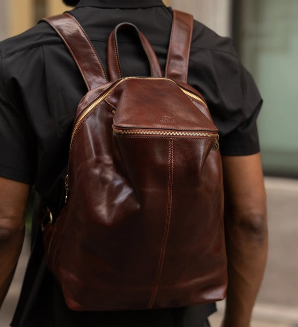 A Bend in the River - Full Grain Leather Backpack