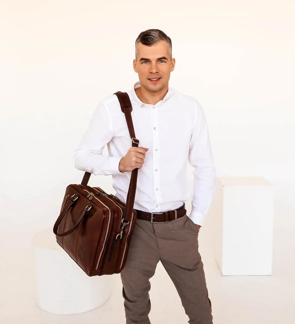 A Farewell to Arms - Full-Grain Italian Leather Briefcase