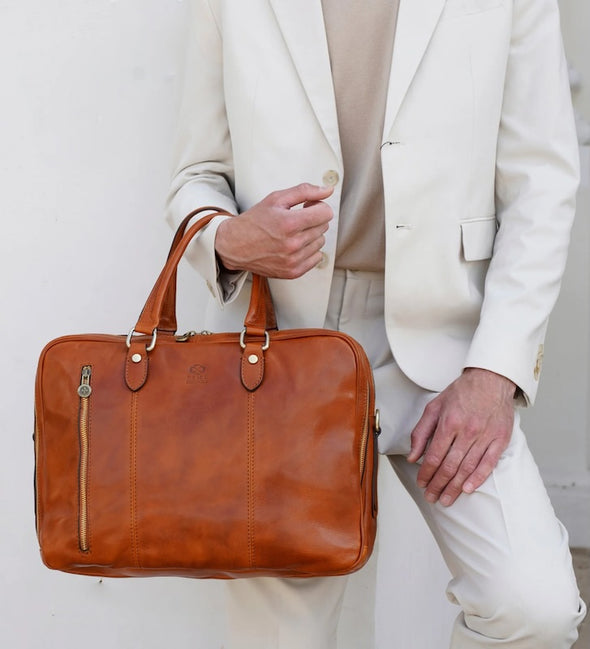 A Farewell to Arms - Full-Grain Italian Leather Briefcase