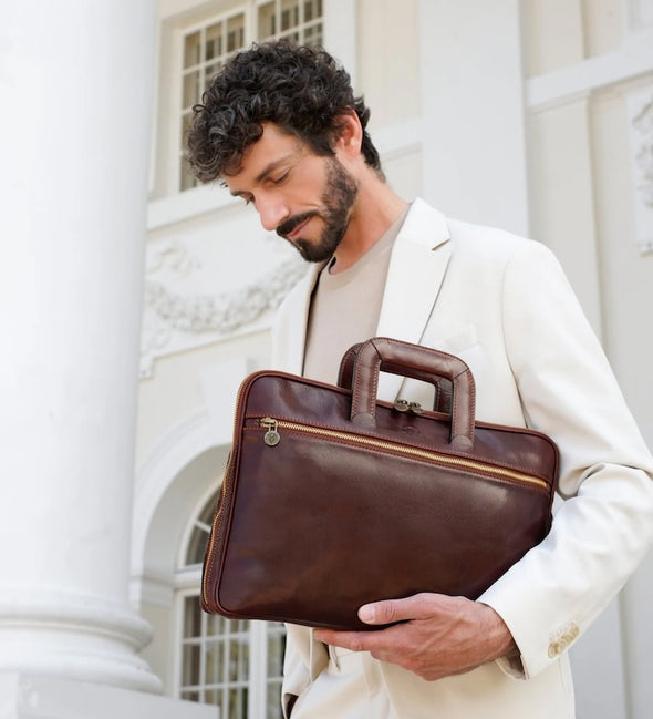 Brave New World - Leather Briefcase