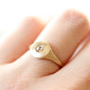 Champagne Diamond Signet Ring