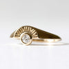 Diamond Sun Signet Ring