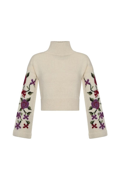 Flowery Sweater