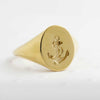 Gold Anchor Signet Ring