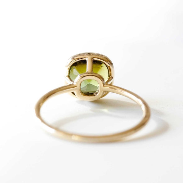 Sugarloaf Green Tourmaline Ring