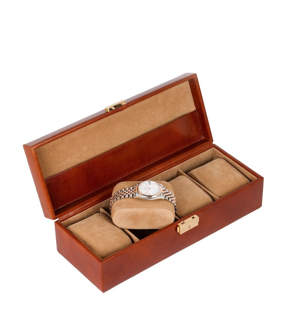 Herzog - Leather Watch Box, Watch Organizer