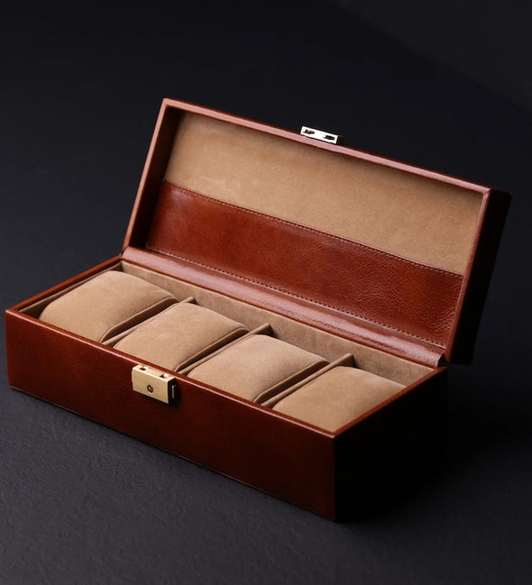 Herzog - Leather Watch Box, Watch Organizer