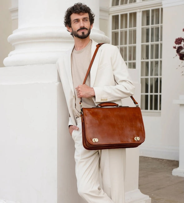 Illusions - Leather Briefcase