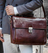 In Cold Blood - Full Grain Leather Briefcase Laptop Bag