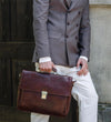 In Cold Blood - Full Grain Leather Briefcase Laptop Bag