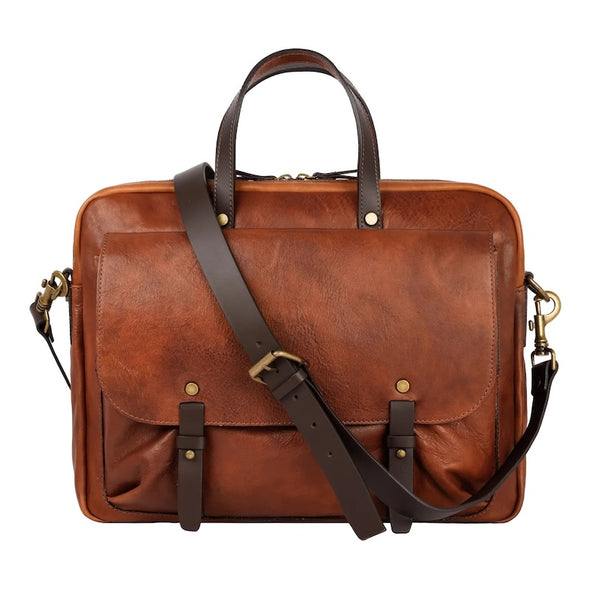 Lanark - Leather Briefcase Laptop Bag