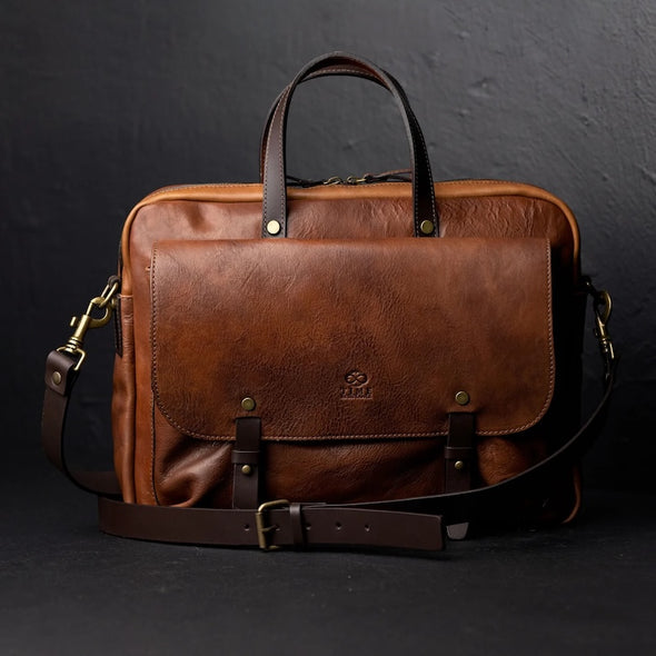 Lanark - Leather Briefcase Laptop Bag