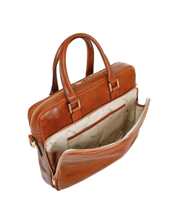 Orlando - Leather Briefcase Laptop Bag