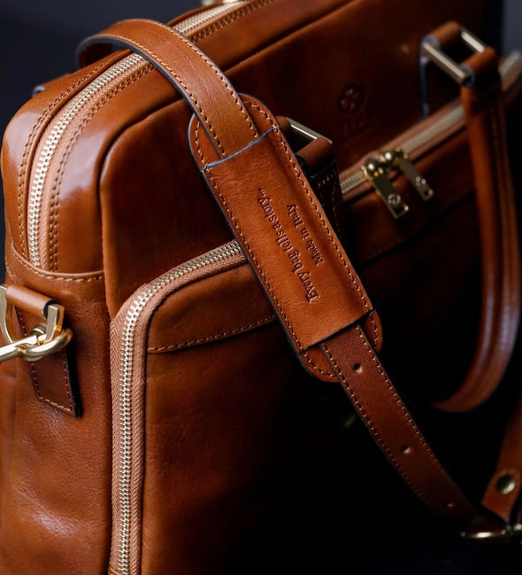 Orlando - Leather Briefcase Laptop Bag