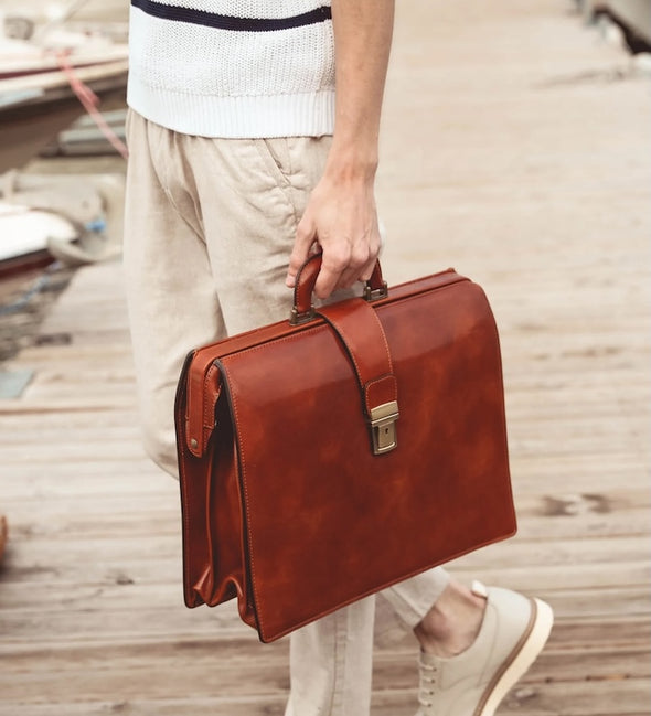 The Firm - Large Leather Briefcase