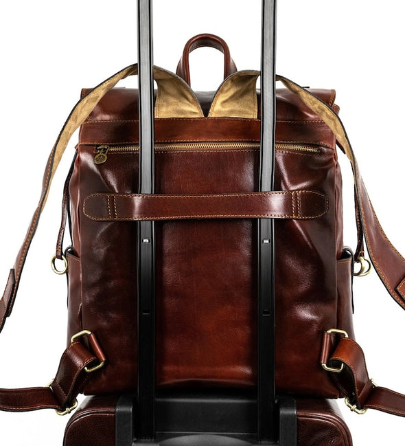 The Good Earth - Brown Leather Backpack