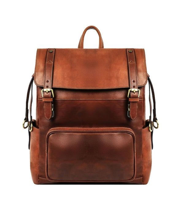 The Good Earth - Brown Leather Backpack