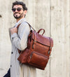 The Good Earth - Brown Leather Backpack