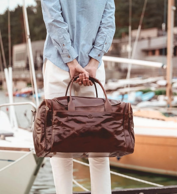 The Hitchhiker's Guide to the Galaxy - Large Leather Duffle Bag