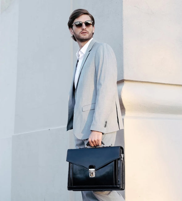 The Magus - Classic Design Leather Briefcase