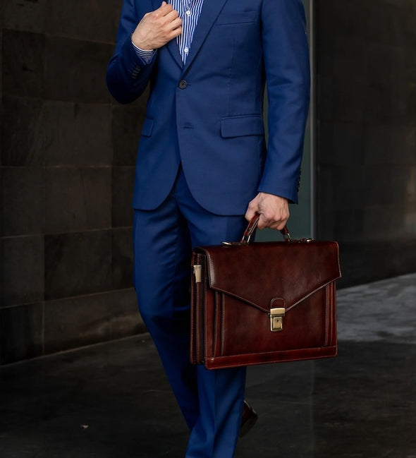 The Magus - Classic Design Leather Briefcase