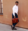 The Magus - Classic Design Leather Briefcase