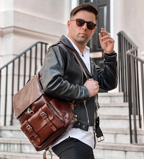 The Odyssey - Large Unisex Leather Backpack