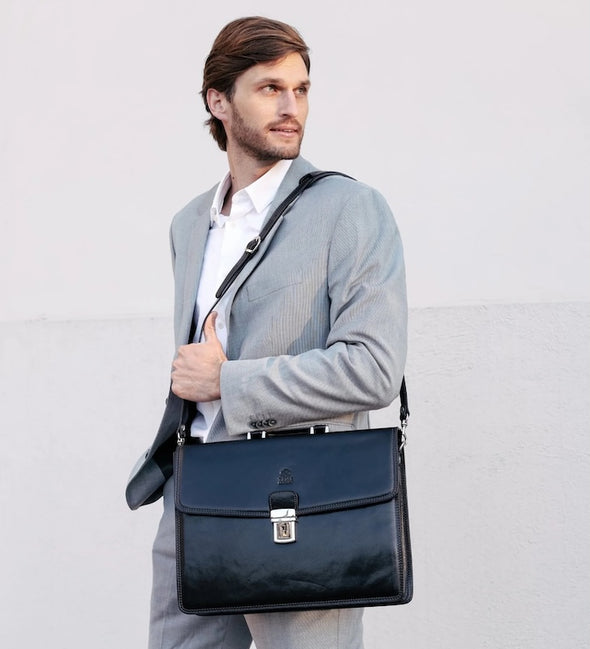 The Sound of the Mountain - Leather Briefcase