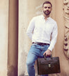 The Tempest - Italian Leather Briefcase