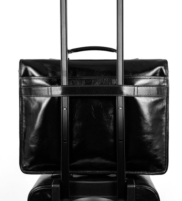 The Time Machine - Full Grain Leather Briefcase