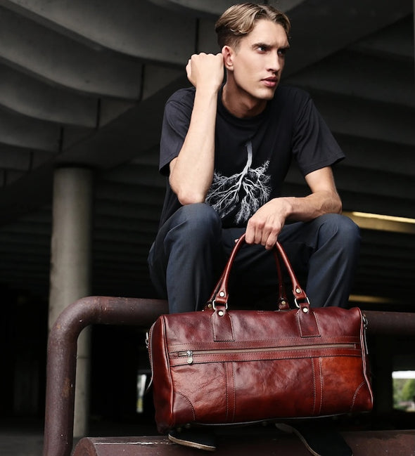 To the Lighthouse - Leather Duffel Bag