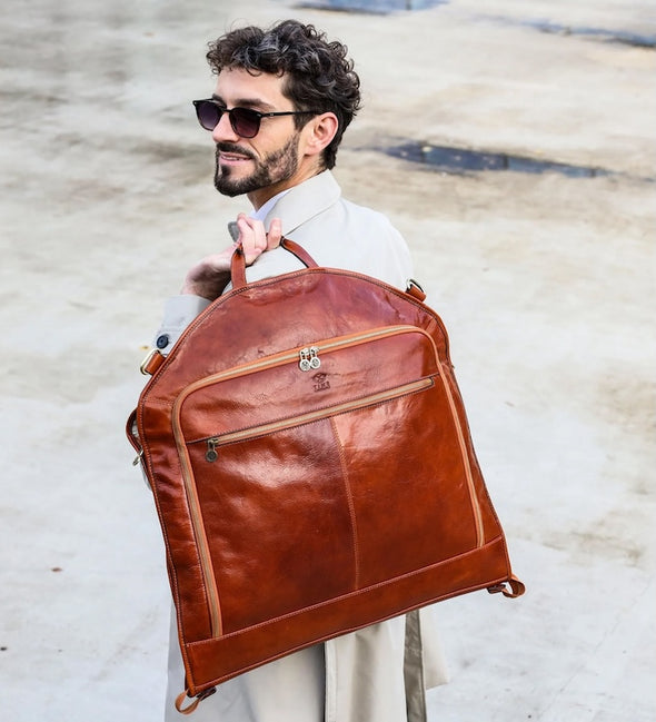 Travels with Charley - Leather Garment Bag