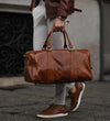 Wise Children - Leather Duffel Bag for Men and Women