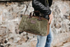 Leather and Canvas Weekender Bag