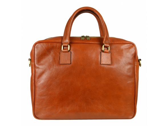 Orange Leather Briefcase Laptop Bag - The Little Prince for Men and Women by Time Resistance on Jetset Times SHOP