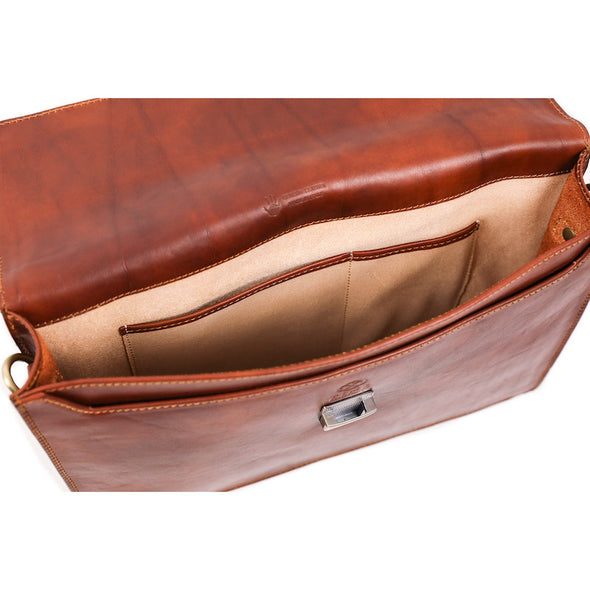 The Corrections - Leather Portfolio, Work Bag with Shoulder Strap
