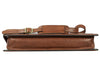 Light Brown Leather Briefcase - The Sound of the Mountain for Men and Women by Time Resistance on Jetset Times SHOP
