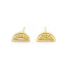 Women's Half Circle Stud Earrings - Sami Sun & Moon in Gold Vermeil by No 13 on Jetset Times SHOP