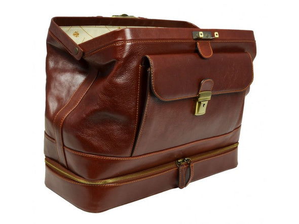 Brown Leather Doctor Bag - The Master and Margarita for Men and Women by Time Resistance on Jetset Times SHOP