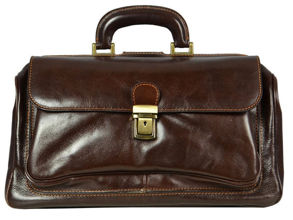 Dark Brown Leather Doctor Bag - The Pursuit of Love for Men and Women by Time Resistance on Jetset Times SHOP