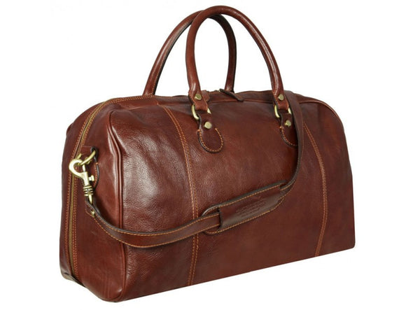 Brown Leather Duffel Bag - The Count of Monte Cristo for Men and Women by Time Resistance on Jetset Times SHOP